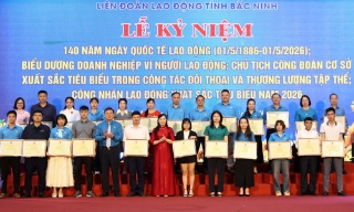 Bắc Ninh biểu dương doanh nghiệp và công nhân lao động tiêu biểu